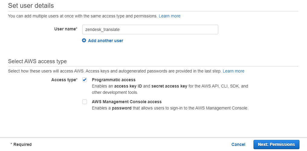Amazon Translate API 1
